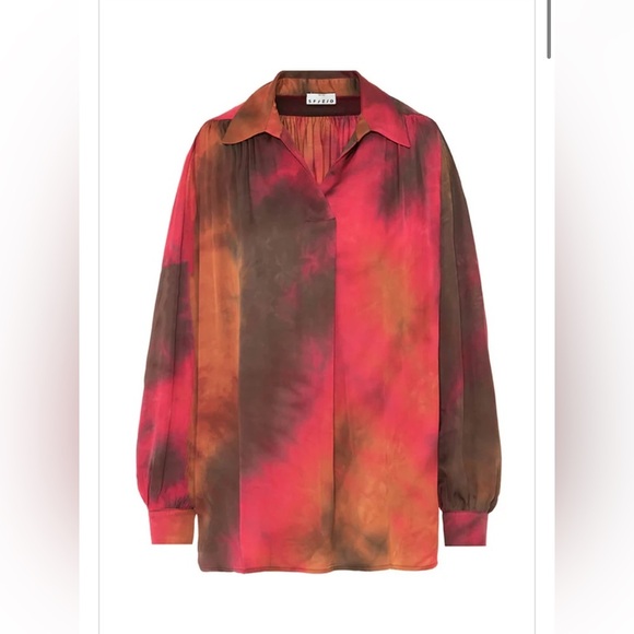sfizio Tops - Sfizio Blouse SATINS Shade Red Remember Autumn Blouse